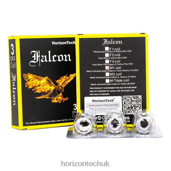 HorizonTech Falcon Coils (3-Pack) - Horizontech London 80T6X162 M1 Mesh Coil 0.15ohm
