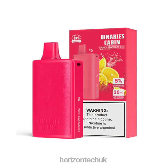 HorizonTech Binaries Cabin Disposable 20mL - Horizon Tech Vape 80T6X67 Pink Lemonade Ice