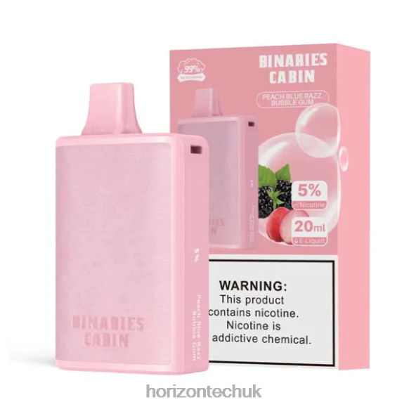 HorizonTech Binaries Cabin Disposable 20mL - Horizon Tech Vape 80T6X77 Peach Blue Razz Bubble Gum