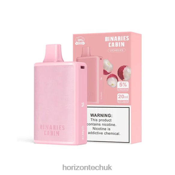 HorizonTech Binaries Cabin Disposable 20mL - Horizon Tech Vape Tank 80T6X60 Lychee Ice
