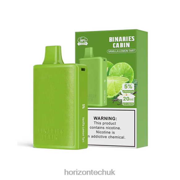 HorizonTech Binaries Cabin Disposable 20mL - Horizon Tech Vape Tank 80T6X70 Vanilla Lemon Tart