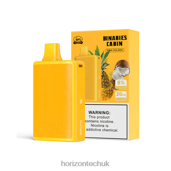 HorizonTech Binaries Cabin Disposable 20mL - Horizontech Disposable Vape 80T6X66 Pina Colada