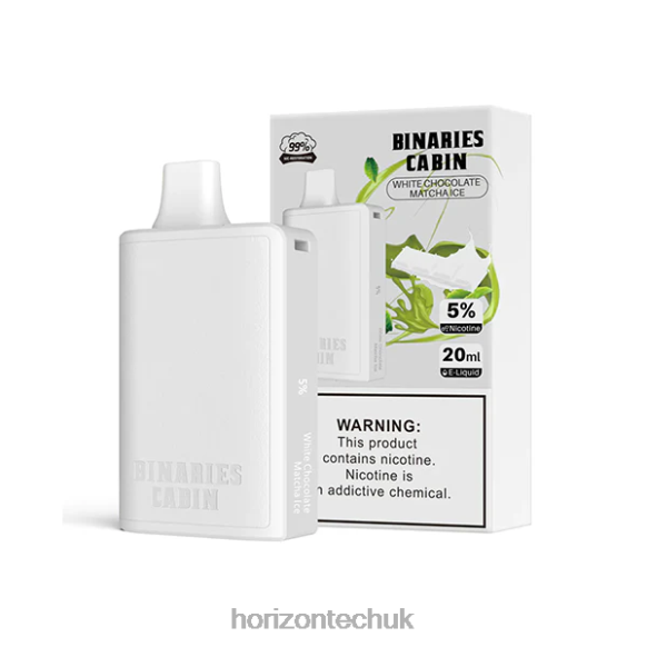 HorizonTech Binaries Cabin Disposable 20mL - Horizontech London 80T6X72 White Chocolate Matcha Ice