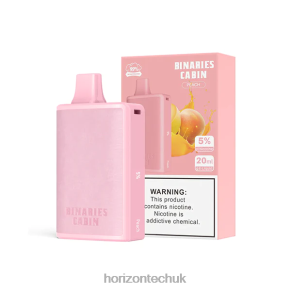 HorizonTech Binaries Cabin Disposable 20mL - Horizontech Vape 80T6X64 Peach
