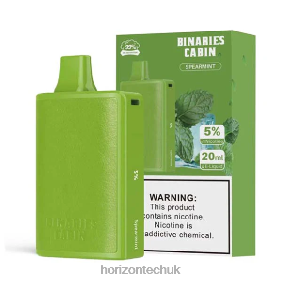 HorizonTech Binaries Cabin Disposable 20mL - Horizontech Vape 80T6X74 Spearmint