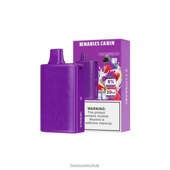 HorizonTech Binaries Cabin Disposable 20mL - Horizontech Vape 80T6X84 Tripple Berries Ice