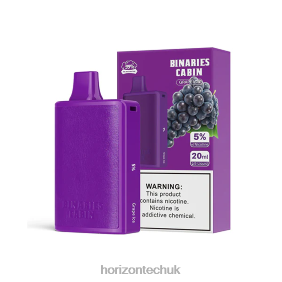HorizonTech Binaries Cabin Disposable 20mL - Horizontech Vape Kit 80T6X55 Grape Ice