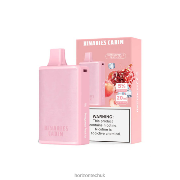 HorizonTech Binaries Cabin Disposable 20mL - Horizontech Vape Kit 80T6X85 Pomegranate Peach Ice