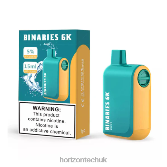 HorizonTech Binaries Cabin Disposable 15mL - Horizon Tech Vape 80T6X47 Clear