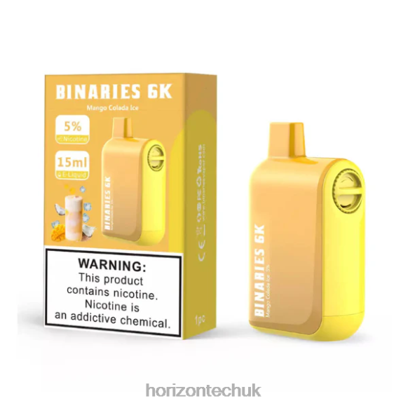 HorizonTech Binaries Cabin Disposable 15mL - Horizon Tech Vape Coils 80T6X49 Mango Colada Ice