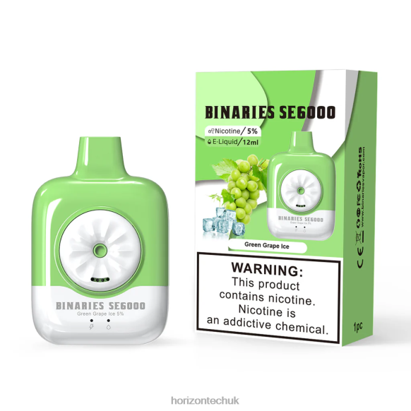 HorizonTech Binaries Cabin Disposable SE 12mL - Horizon Tech Company 80T6X128 Green Grape Ice