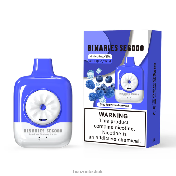 HorizonTech Binaries Cabin Disposable SE 12mL - Horizon Tech UK 80T6X141 Blue Razz Blueberry Ice