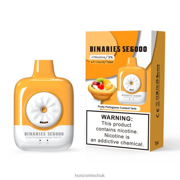 HorizonTech Binaries Cabin Disposable SE 12mL - Horizon Tech Vape 80T6X137 Fruity Portuguese Custard Tarts