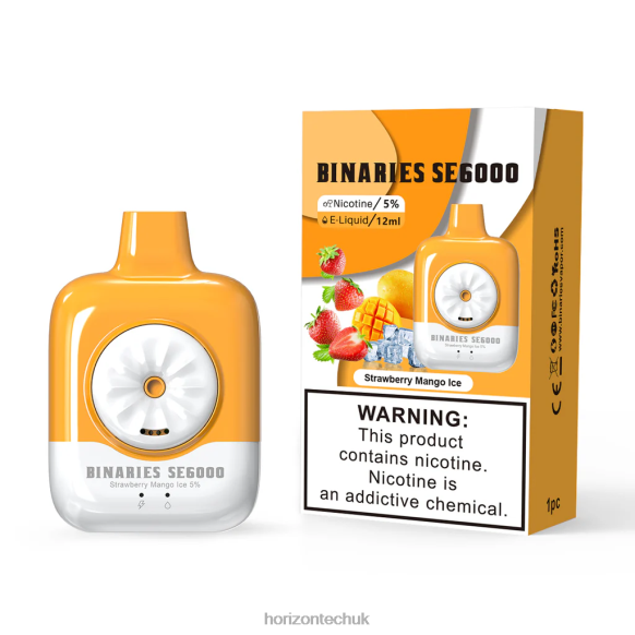 HorizonTech Binaries Cabin Disposable SE 12mL - Horizon Tech Vape Coils 80T6X139 Strawberry Mango Ice