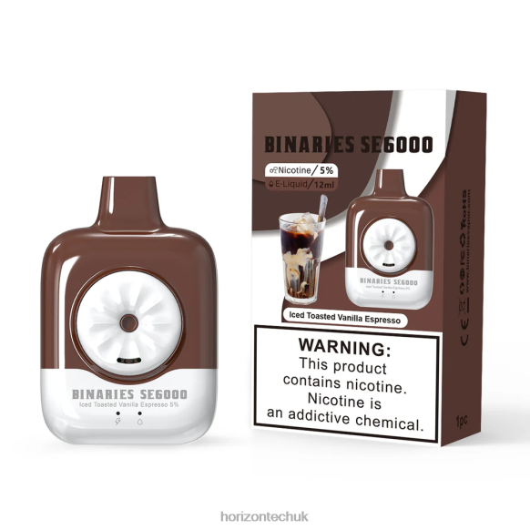 HorizonTech Binaries Cabin Disposable SE 12mL - Horizon Tech Vape UK 80T6X153 Iced Toasted Vanilla Espresso