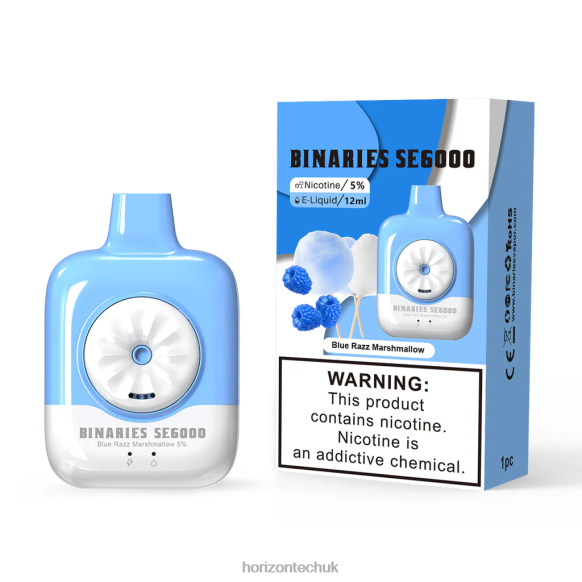 HorizonTech Binaries Cabin Disposable SE 12mL - Horizontech Disposable Vape 80T6X136 Blue Razz Marshmallow