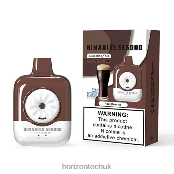 HorizonTech Binaries Cabin Disposable SE 12mL - Horizontech Disposable Vape 80T6X156 Root Beer Ice