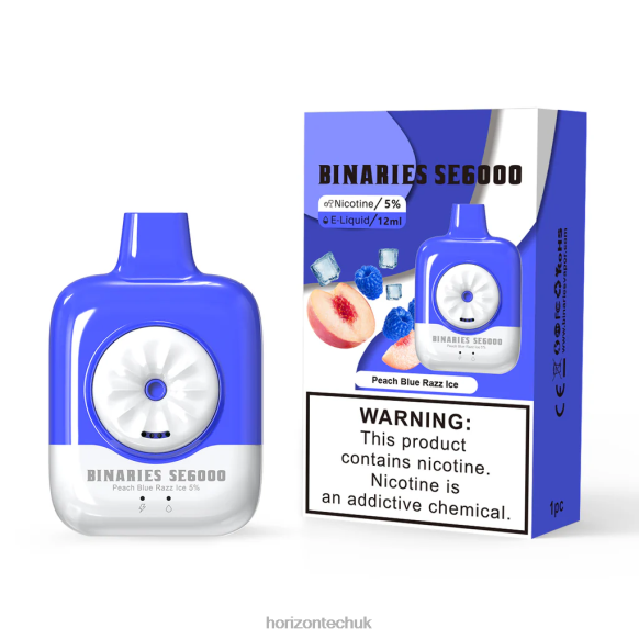 HorizonTech Binaries Cabin Disposable SE 12mL - Horizontech London 80T6X142 Peach Blue Razz Ice