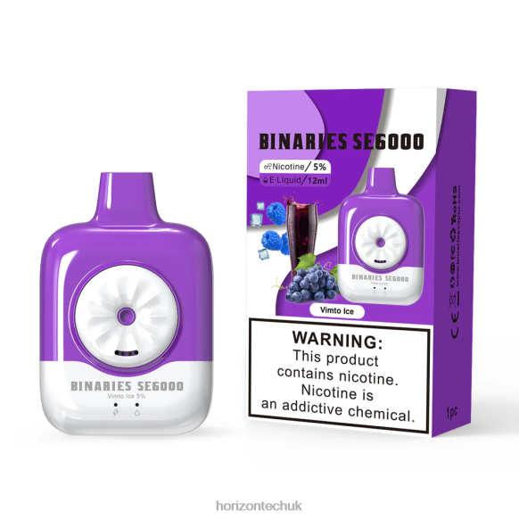 HorizonTech Binaries Cabin Disposable SE 12mL - Horizontech Vape 80T6X154 Vimto Ice
