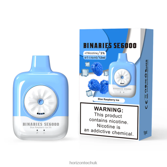 HorizonTech Binaries Cabin Disposable SE 12mL - Horizontech Vape Kit 80T6X125 Blue Raspberry Ice
