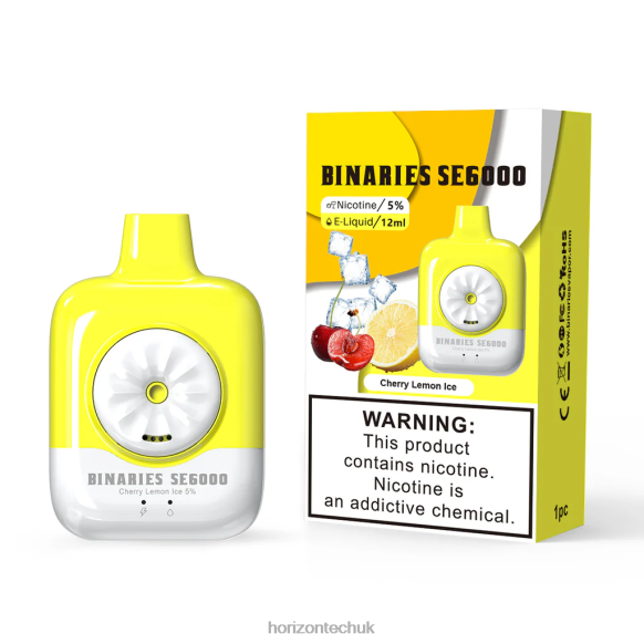 HorizonTech Binaries Cabin Disposable SE 12mL - Horizontech Vape Kit 80T6X145 Cherry Lemon Ice