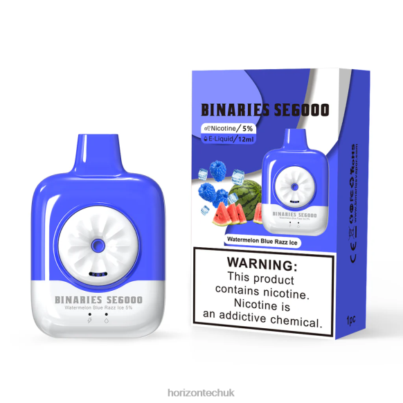 HorizonTech Binaries Cabin Disposable SE 12mL - Horizontech Vape Kit 80T6X5 Watermelon Blue Razz Ice