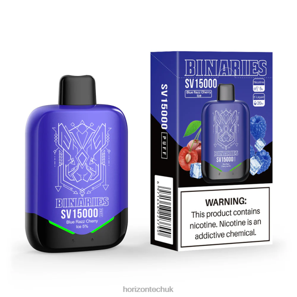 HorizonTech Binaries Cabin Disposable SV - Horizon Tech Vape UK 80T6X3 Blue Razz Cherry Ice