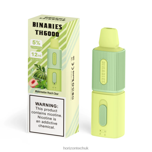 HorizonTech Binaries Cabin TH6000 Disposable 12mL - Horizon Tech Company 80T6X118 Watermelon Peach Clear