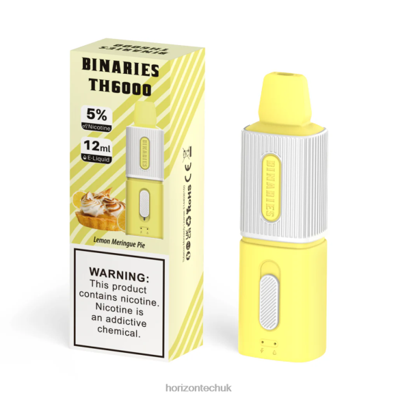 HorizonTech Binaries Cabin TH6000 Disposable 12mL - Horizon Tech UK 80T6X101 Lemon Meringue Pie