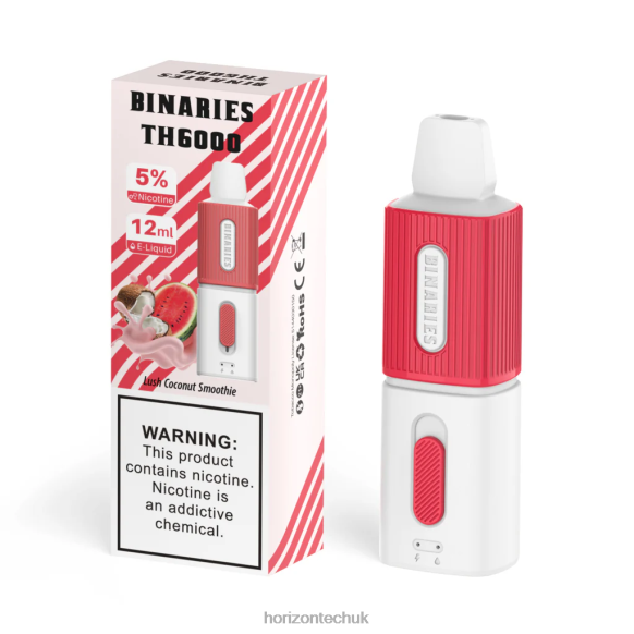 HorizonTech Binaries Cabin TH6000 Disposable 12mL - Horizon Tech Vape Coils 80T6X119 Lush Coconut Smoothie