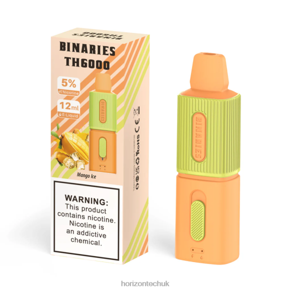 HorizonTech Binaries Cabin TH6000 Disposable 12mL - Horizon Tech Vape Coils 80T6X99 Mango Ice