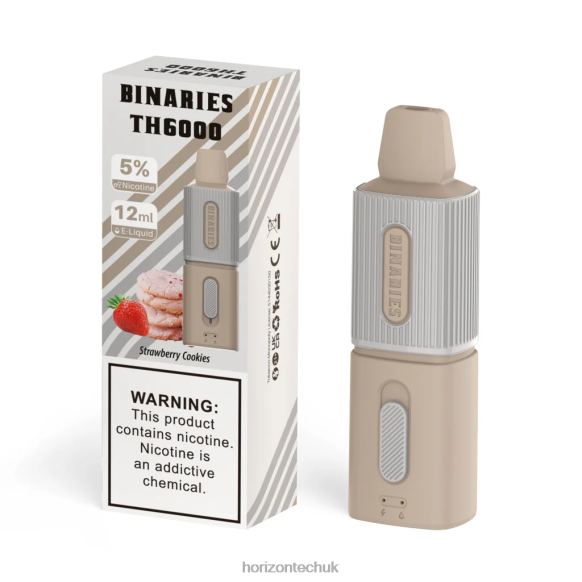 HorizonTech Binaries Cabin TH6000 Disposable 12mL - Horizontech Disposable Vape 80T6X116 Strawberry Cookies