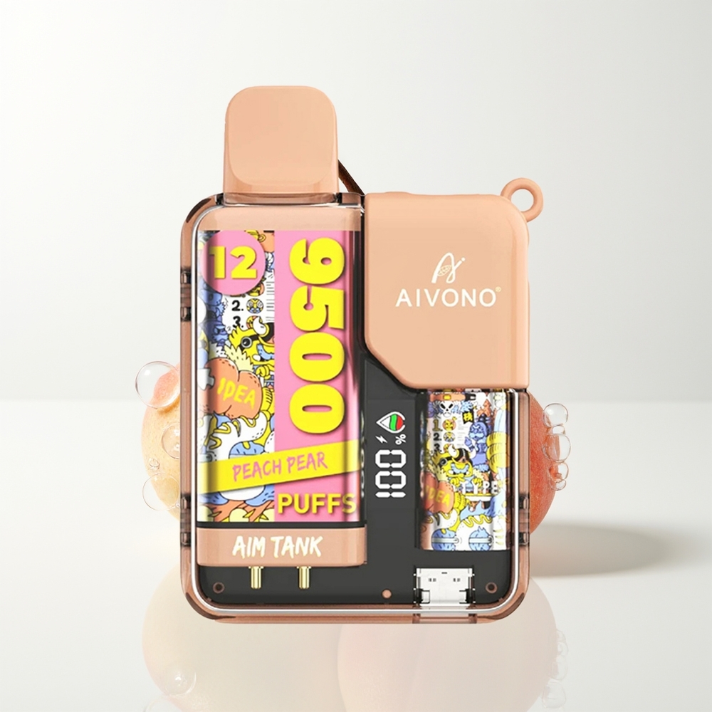 Aivono Aim Tank 9500 Peach Pear LCD 18ml