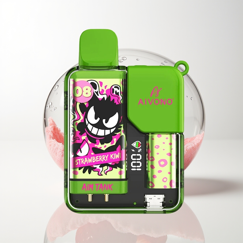 Aivono Aim Tank 9500 Strawberry Kiwi LCD Mesh