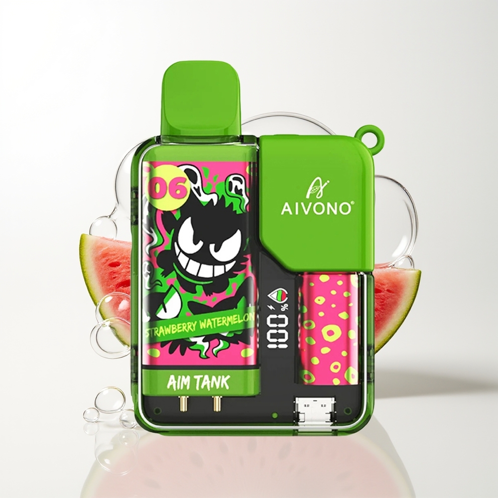 Aivono Aim Tank 9500 Strawberry Watermelon LCD Mesh