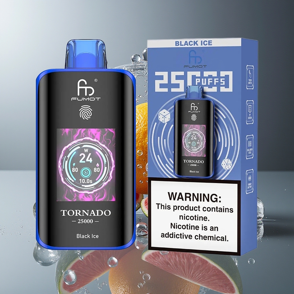 Fumot Tornado 25000 Black Ice HD Rechargeable