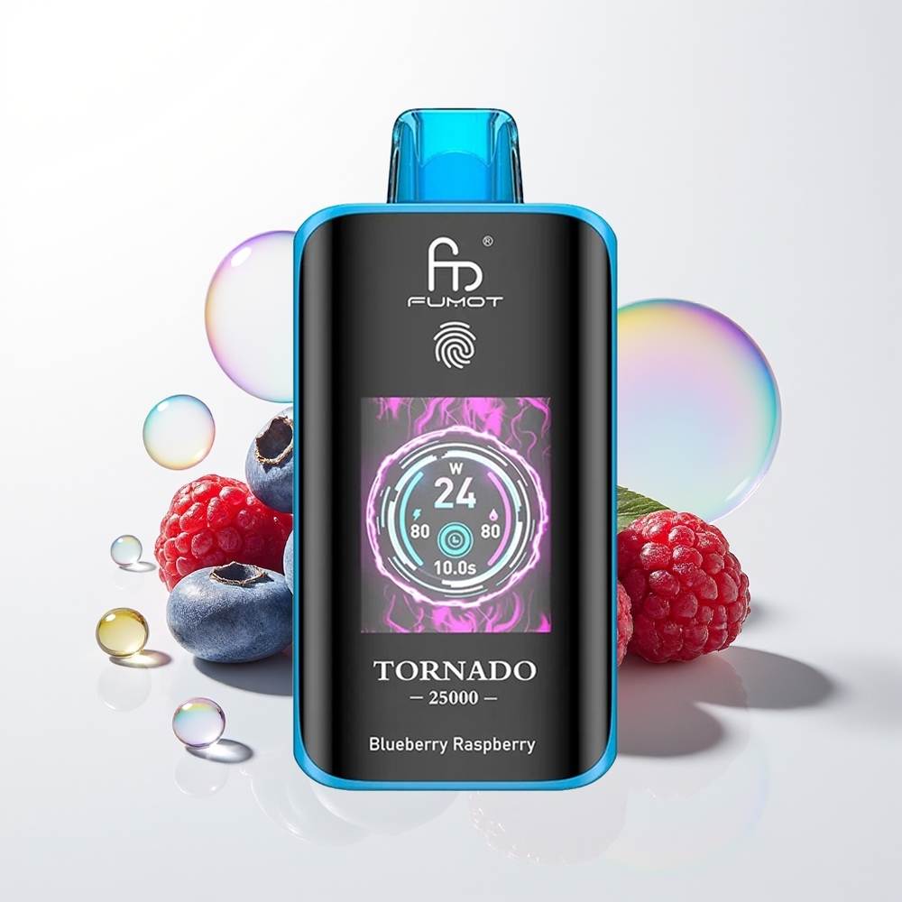 Fumot Tornado 25000 Blueberry Raspberry HD Screen 700mAh