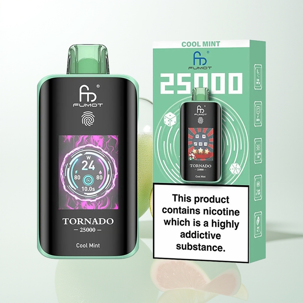 Fumot Tornado 25000 Cool Mint HD Screen Rechargeable