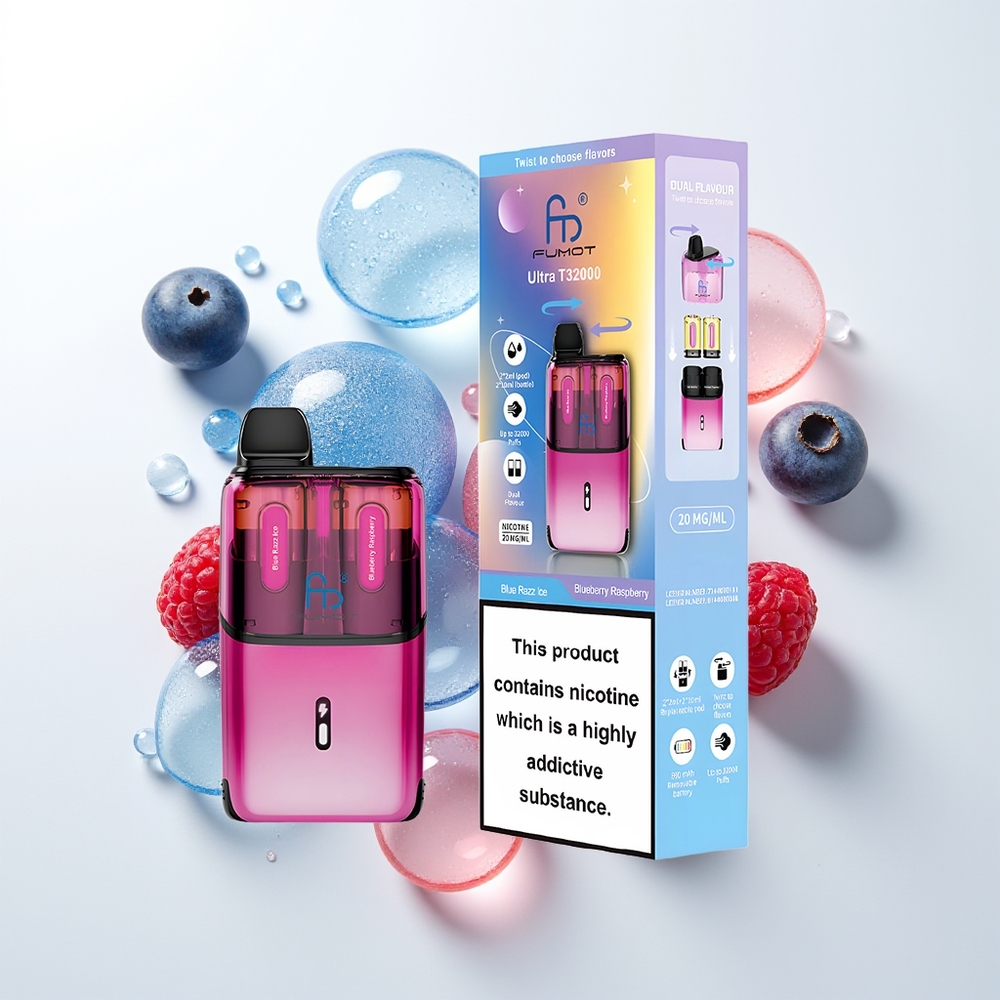 Fumot Ultra T32000 Blue Razz Ice - Blueberry Raspberry Mesh Coil 24ml