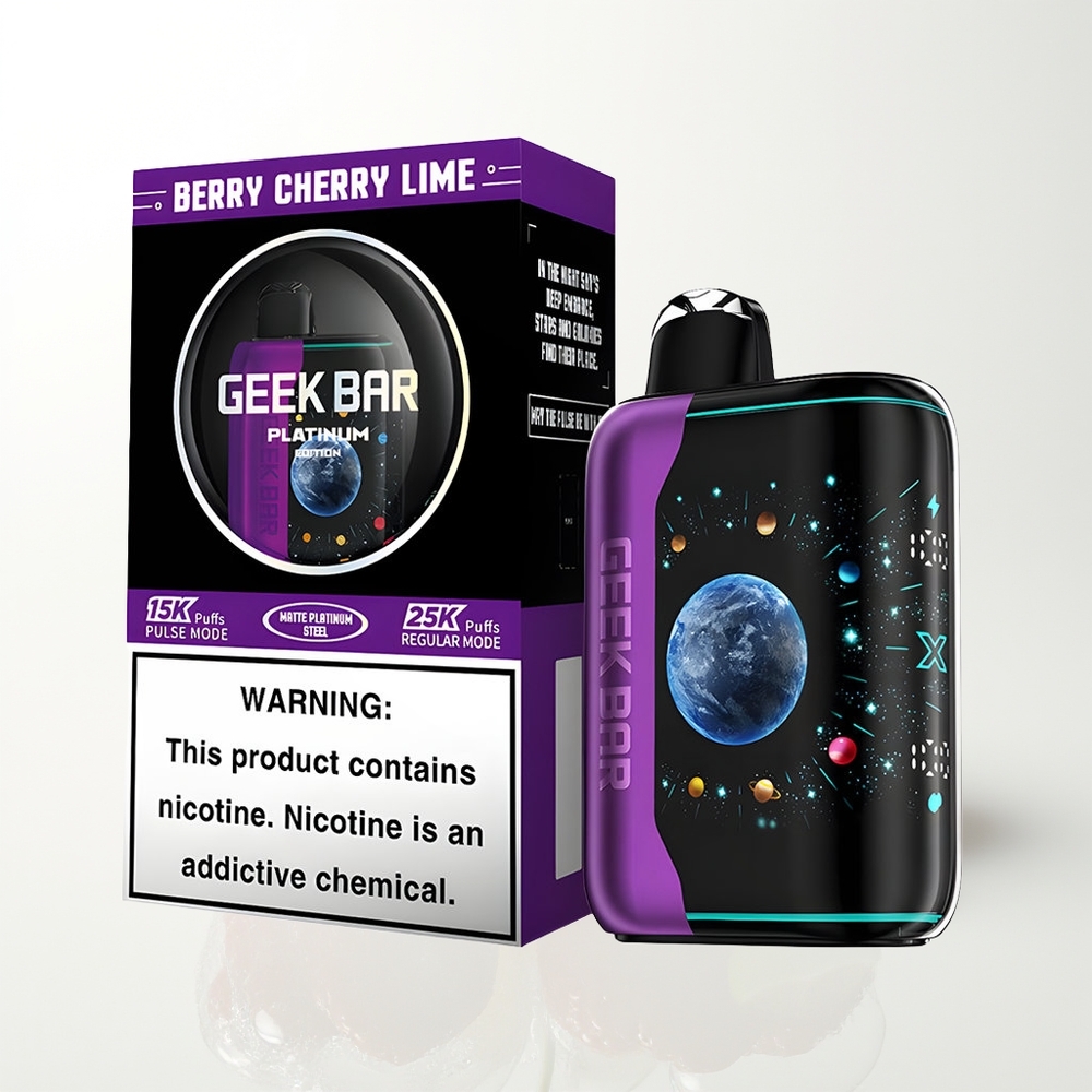 GEEK BAR Platinum Edition 25000 Berry Cherry Lime Dual Mesh Steel