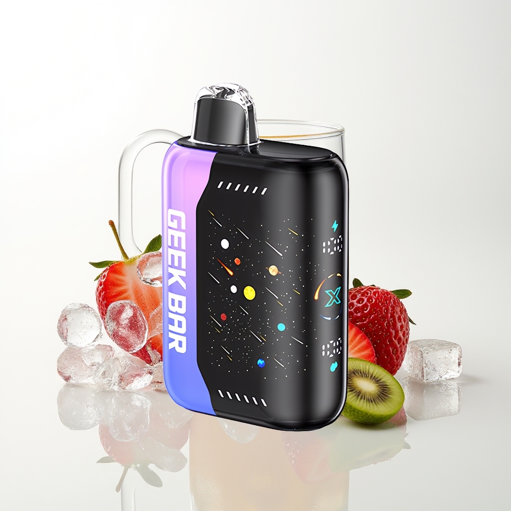 GEEK BAR Pulse X 42K Puffs Meteor Edition Strawberry Kiwi Ice Dual Mesh Coil Fast-Charging