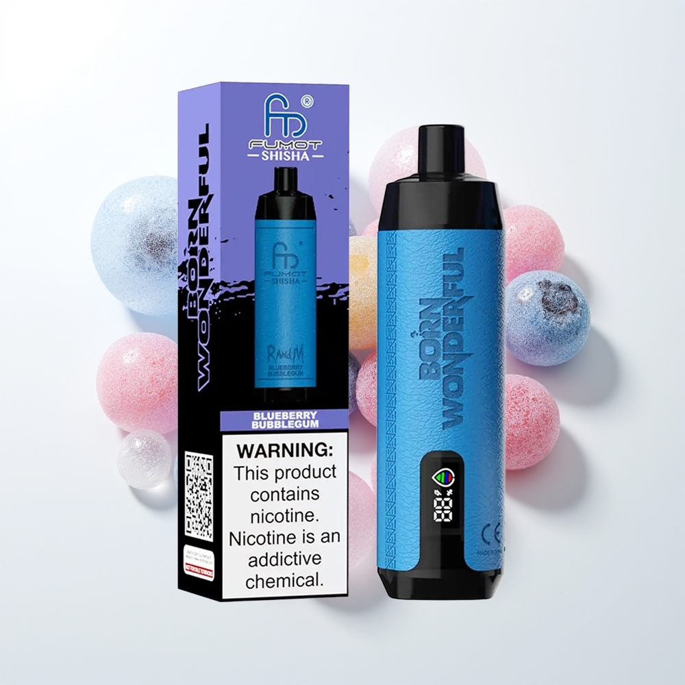 RandM Fumot Shisha 10000 Blueberry Bubblegum LED Mesh