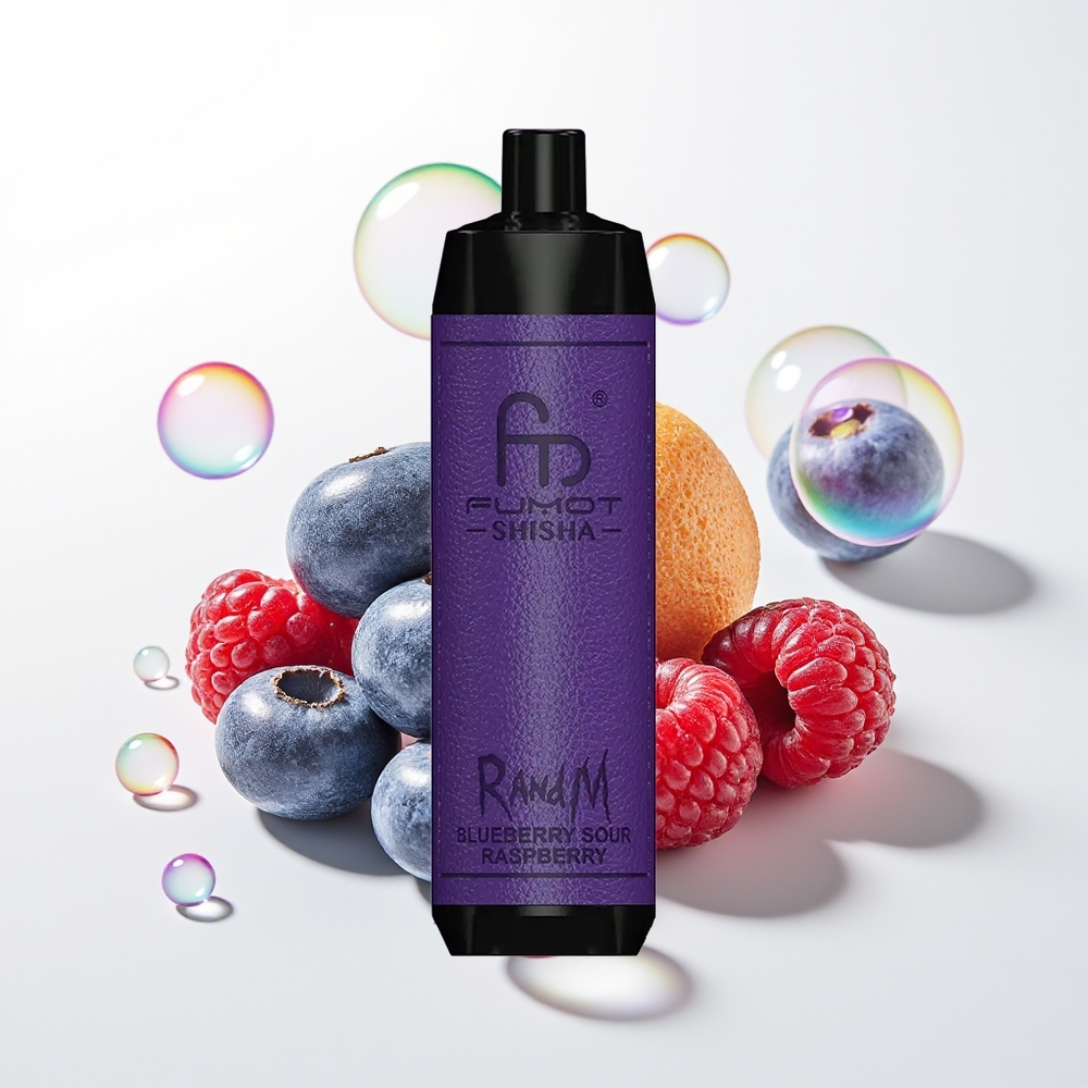 RandM Fumot Shisha 10000 Blueberry Sour Raspberry Type-C Mesh