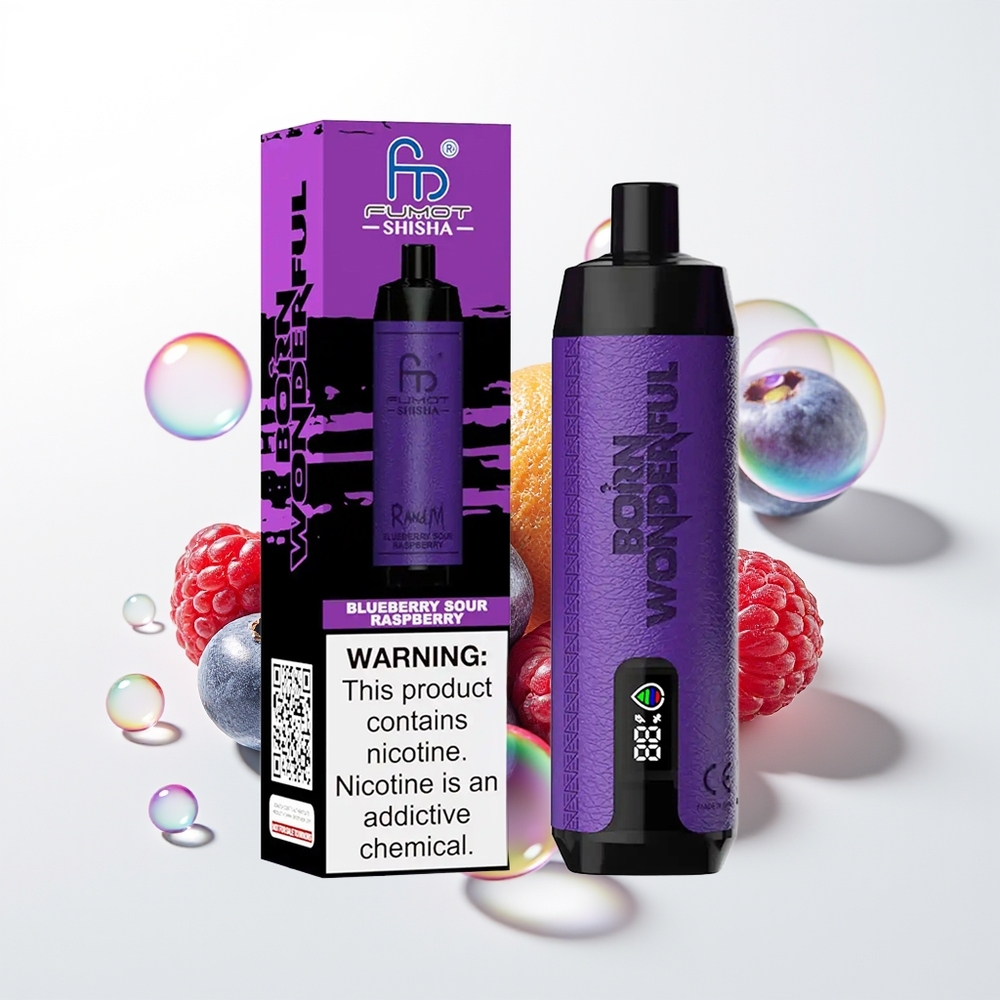RandM Fumot Shisha 10000 Blueberry Sour Raspberry Type-C Mesh