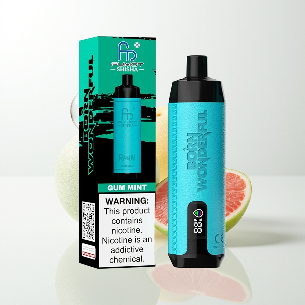 RandM Fumot Shisha 10000 Gum Mint 18ml Mesh