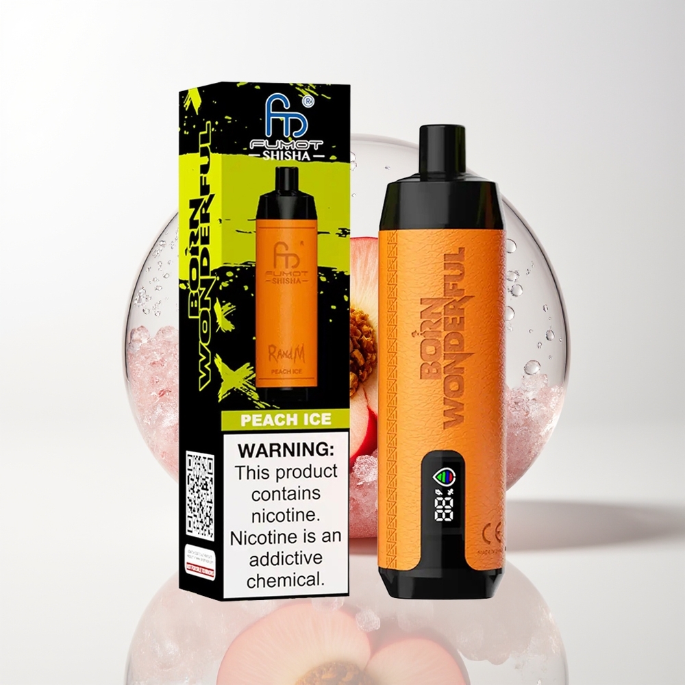 RandM Fumot Shisha 10000 Peach Ice 18ml Mesh