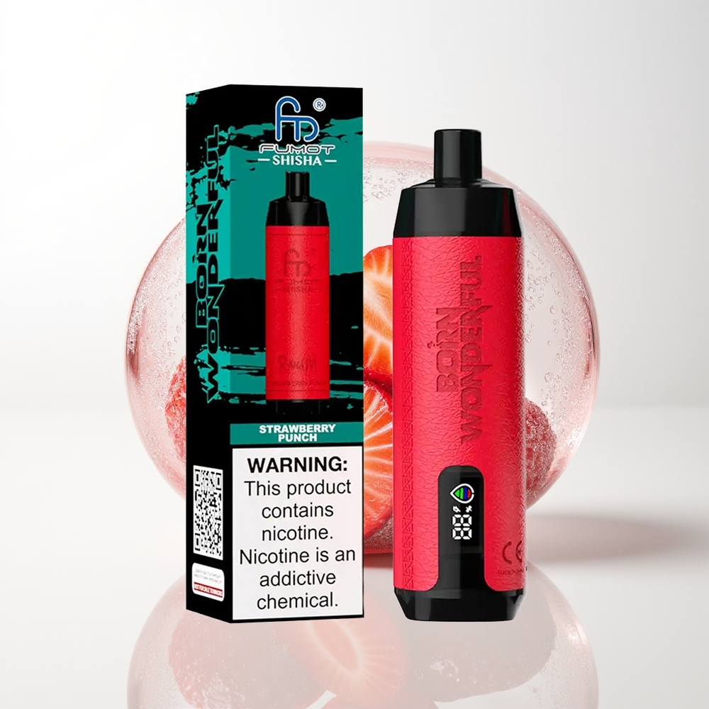 RandM Fumot Shisha 10000 Strawberry Punch Type-C 0.6ohm
