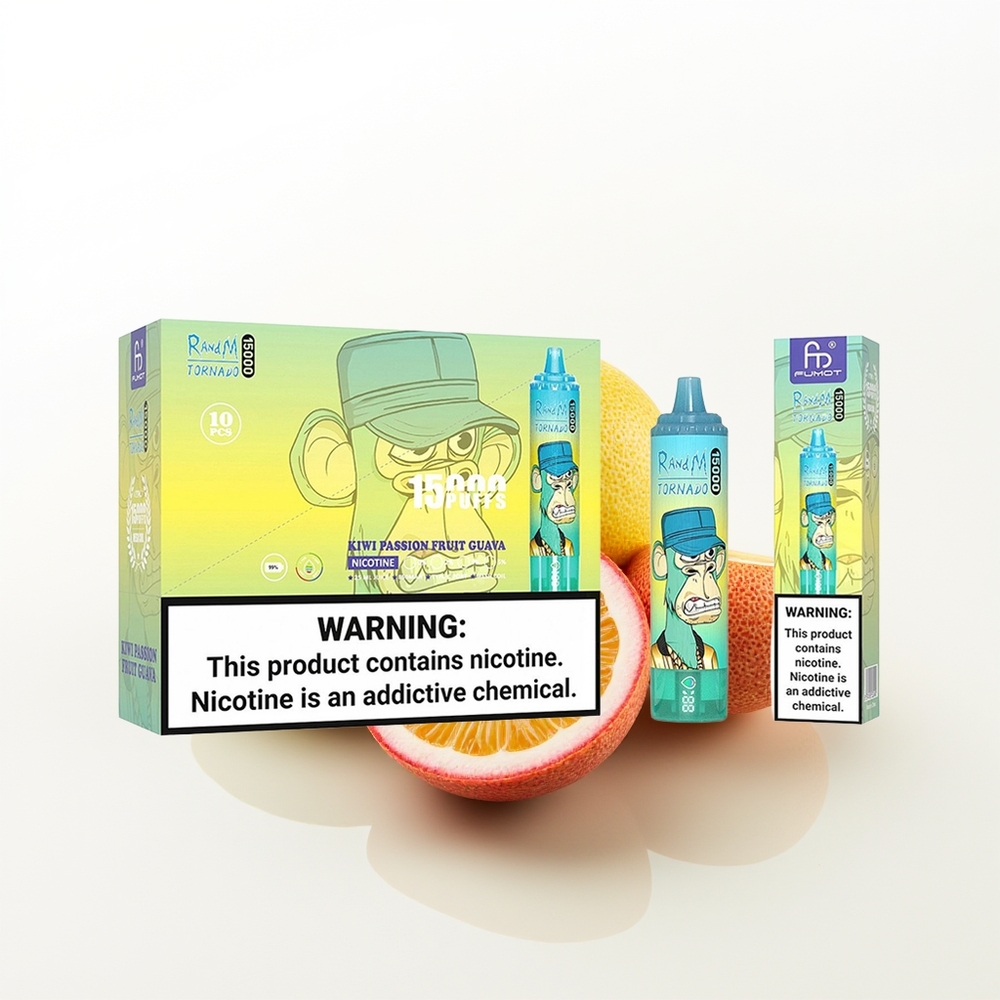 RandM Fumot Tornado 15000 Kiwi Passion Fruit Guava Mesh 25ml