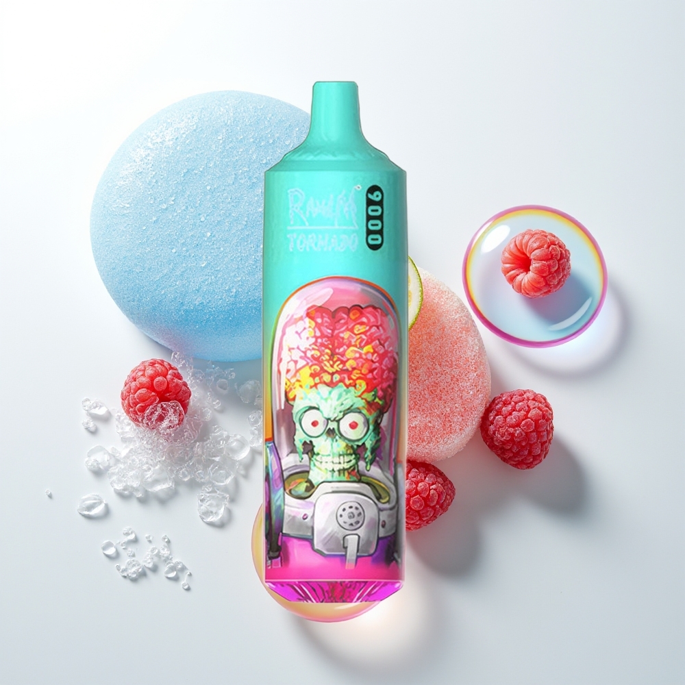 RandM Fumot Tornado 9000 Blue Sour Raspberry Mesh RGB
