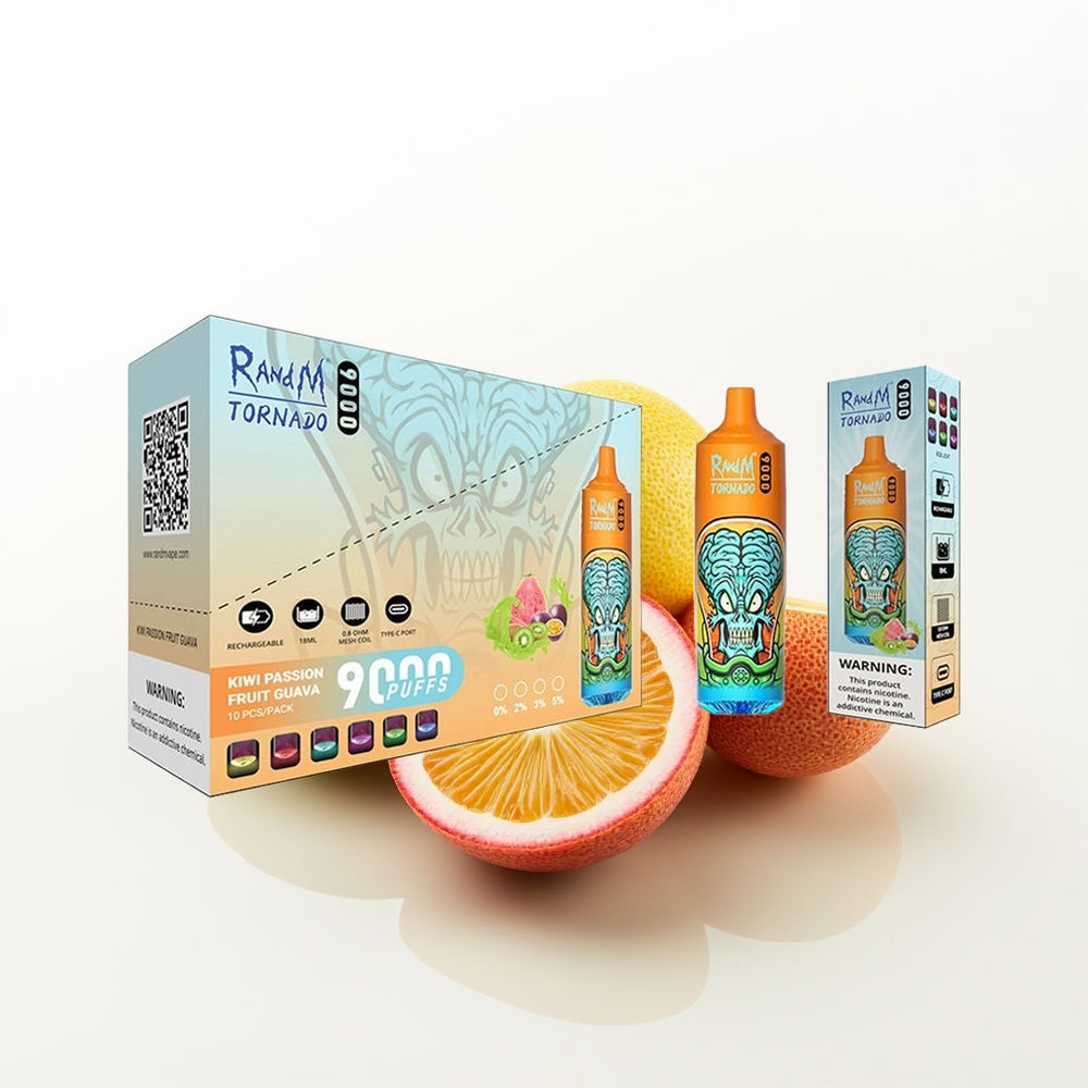 RandM Fumot Tornado 9000 Kiwi Passion Fruit Guava Mesh RGB